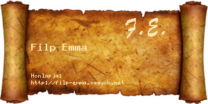 Filp Emma névjegykártya