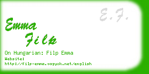 emma filp business card
